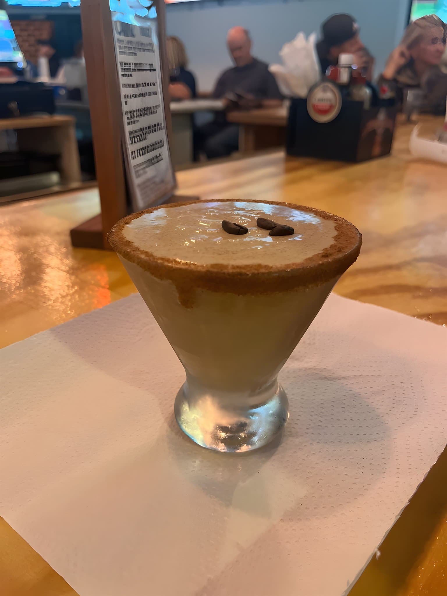 An espresso martini at Canz Long Beach